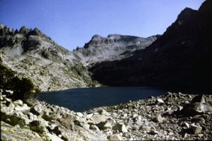 1981, le lac Nègre vue vers le Pas de Préfoun
