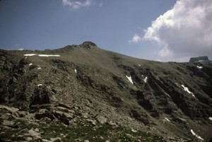 Bec du Château (2800m) vu de Sanguineirette (2855m), 1985
