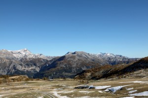 Cime de Pal (2818m), Cime de l'Aspre (2471m) & le Mont Mounier (2817m) vus du col des Champs (2045m), 2012