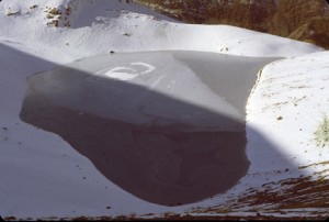 le lac de la Petite Cayolle (2588m) en novembre 1982