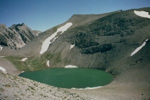 le lac des Garrets (2621m), juillet 1984