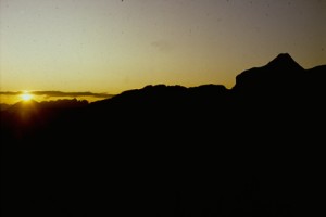 lever de soleil sur Cime Nègre, Péone 1992
