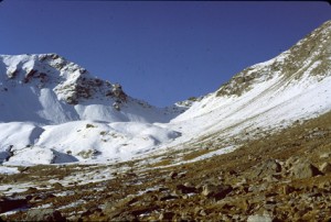 le col de la Petite Cayolle (2639m), 1982